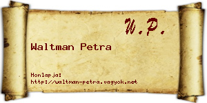 Waltman Petra névjegykártya